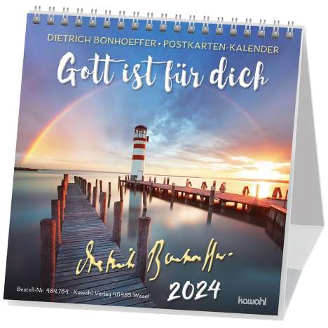Dietrich Bonhoeffer: Gott ist für dich 2024, Kalender