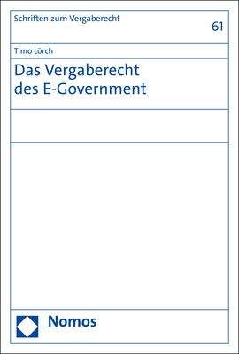 Timo Lörch: Das Vergaberecht des E-Government, Buch