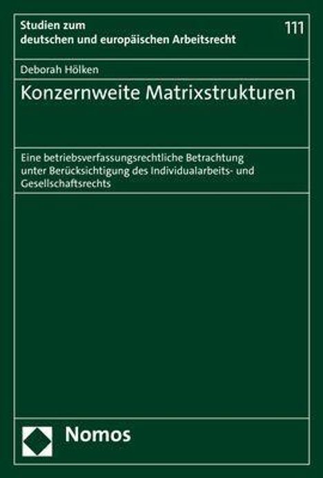 Deborah Hölken: Konzernweite Matrixstrukturen, Buch