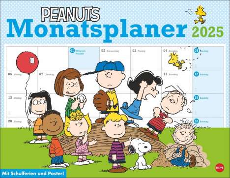 Peanuts Monatsplaner 2025, Kalender