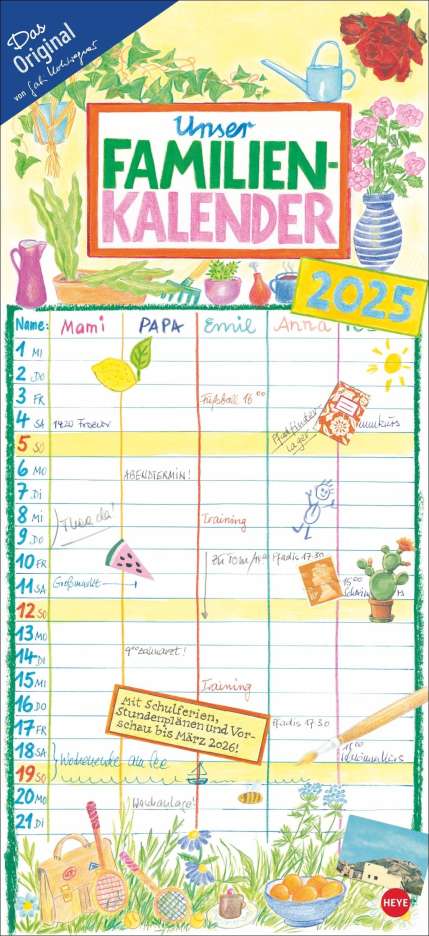 Gabi Kohwagner: Gabi Kohwagner Unser Familienkalender 2025, Kalender