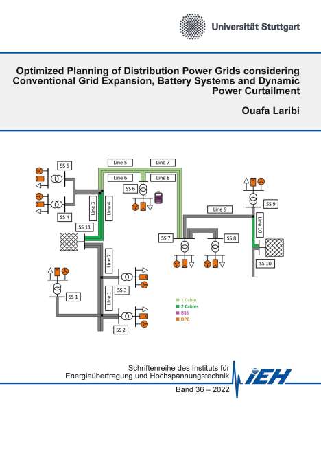 Ouafa Laribi: Optimized Planning of Distribution Power Grids considering Conventional Grid Expansion, Battery Systems and Dynamic Power Curtailment, Buch