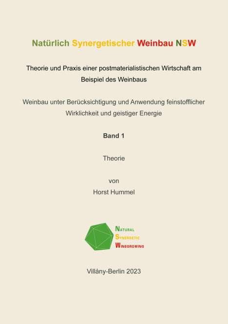 Horst Hummel: Natürlich Synergetischer Weinbau, Buch