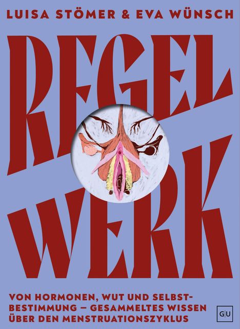 Titel: Regelwerk. Autoren: Luisa Stömer & Eva Wünsch. Thema: Wissen über den Menstruationszyklus. Unten ist ein medizinisches Diagramm.