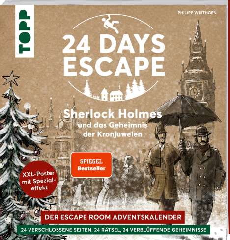 Philipp Wirthgen: 24 DAYS ESCAPE - Der Escape Room Adventskalender: Sherlock Holmes und das Geheimnis der Kronjuwelen, Buch