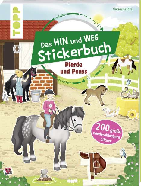 Das Hin-und-weg-Stickerbuch. Pferde und Ponys, Buch