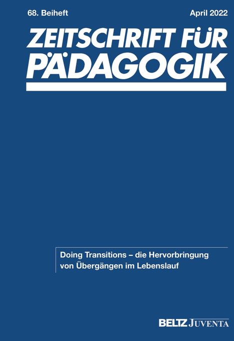 Zeitschrift für Pädagogik 68. Beiheft 2022, Buch