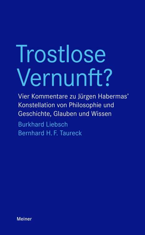 Burkhard Liebsch: Liebsch, B: Trostlose Vernunft?, Buch
