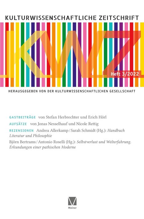 Kulturwissenschaftliche Zeitschrift 3/2022, Buch