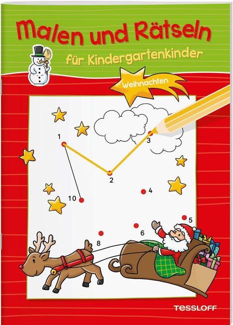 Malen und Rätseln für Kindergartenkinder. Weihnachten. Suche, Buch