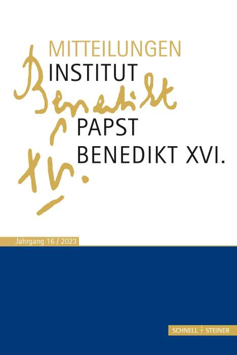 Mitteilungen Institut Papst Benedikt XVI., Buch