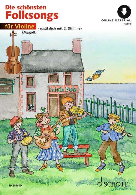 Die schönsten Folksongs - 1-2 Violinen., Buch