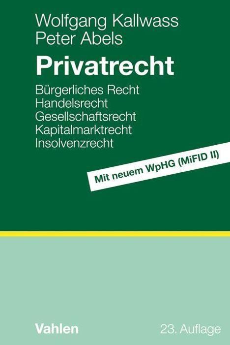 Wolfgang Kallwass: Privatrecht, Buch
