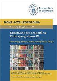 Ergebnisse des Leopoldina-Förderprogramms IX, Buch