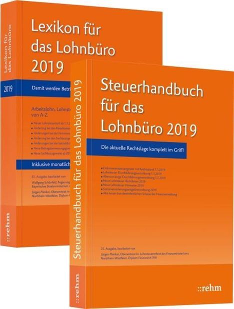 Wolfgang Schönfeld: Buchpaket Lexikon für das Lohnbüro und Steuerhandbuch 2019, Diverse