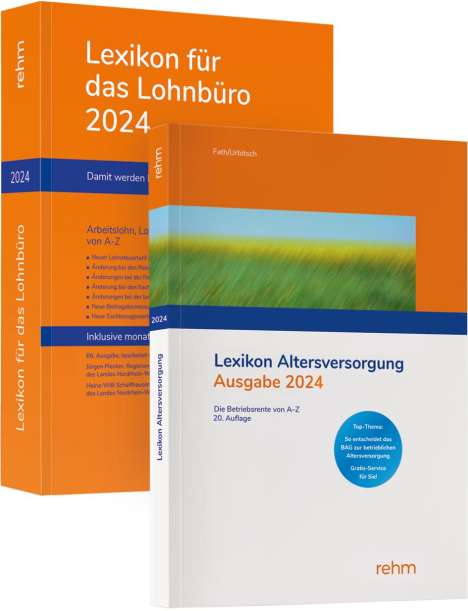 Wolfgang Schönfeld: Buchpaket Lexikon für das Lohnbüro und Lexikon Altersversorgung 2024, Buch