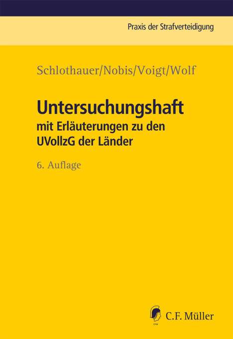 Reinhold Schlothauer: Untersuchungshaft, Buch