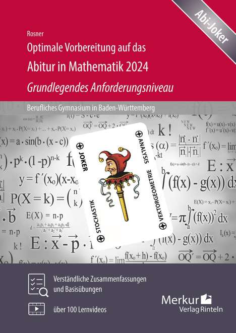 Stefan Rosner: Optimale Vorbereitung auf das Abitur in Mathematik 2024 - Grundlegendes Anforderungsniveau, Buch