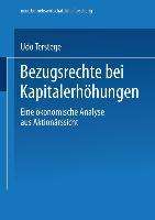 Udo Terstege: Bezugsrechte bei Kapitalerhöhungen, Buch
