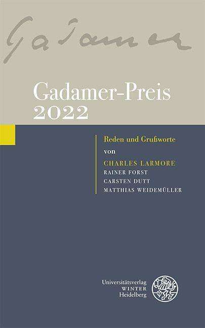 Gadamer-Preis 2022, Buch