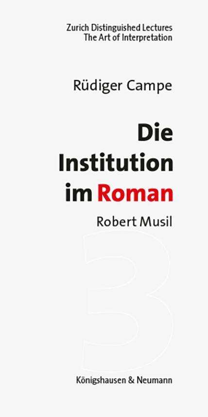 Rüdiger Campe: Campe, R: Institution im Roman, Buch