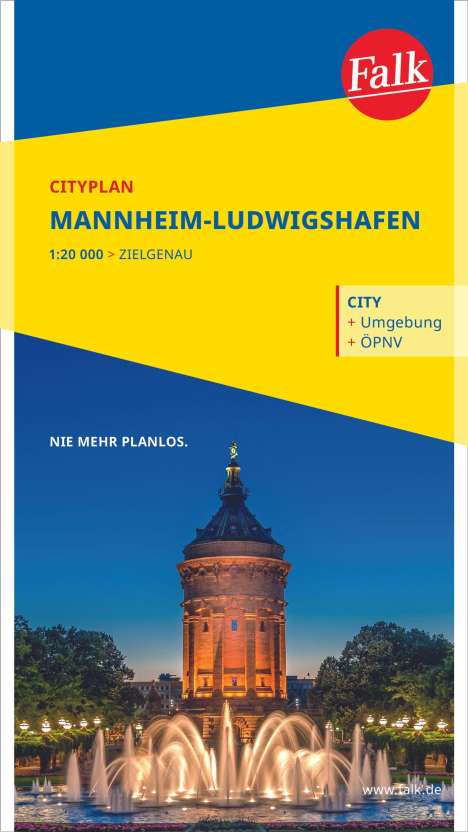 Falk Cityplan Mannheim-Ludwigshafen 1:22.500, Karten