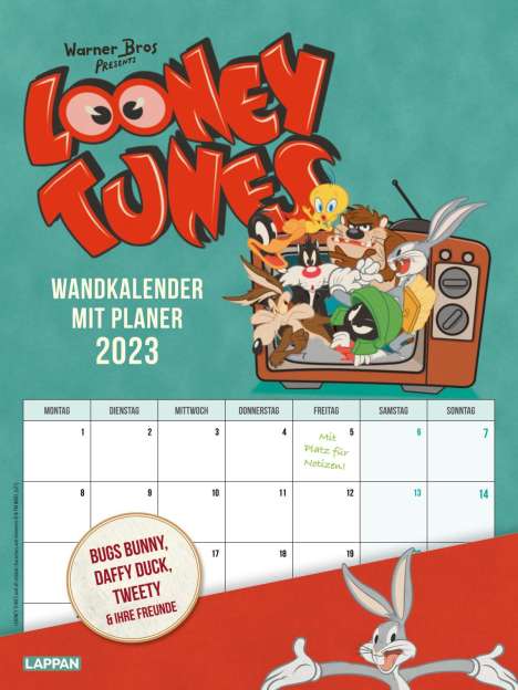 Looney Tunes Retro Planer 2023, Kalender