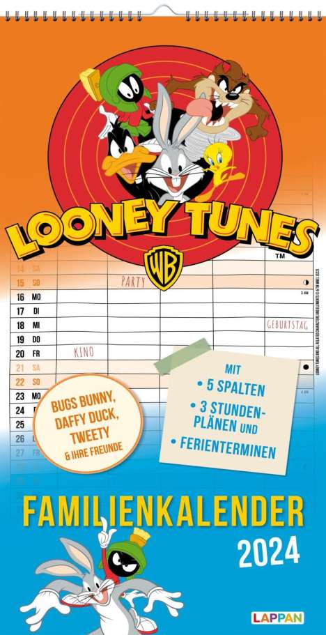 Looney Tunes Familienplaner 2024, Kalender