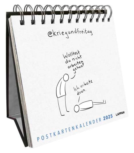 @Kriegundfreitag: @kriegundfreitag Postkartenkalender 2025, Kalender