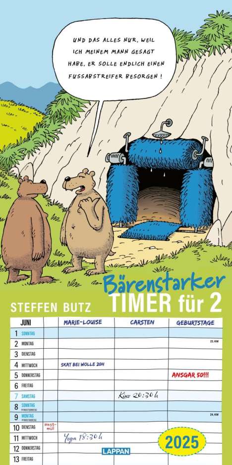Steffen Butz: Bärenstarker Planer für zwei 2025, Kalender