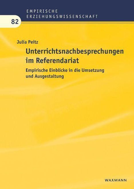Julia Peitz: Unterrichtsnachbesprechungen im Referendariat, Buch