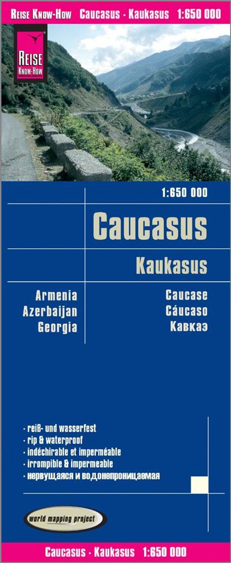 Reise Know-How Landkarte Kaukasus / Caucasus (1:650.000) : Armenien, Aserbaidschan, Georgien, Karten