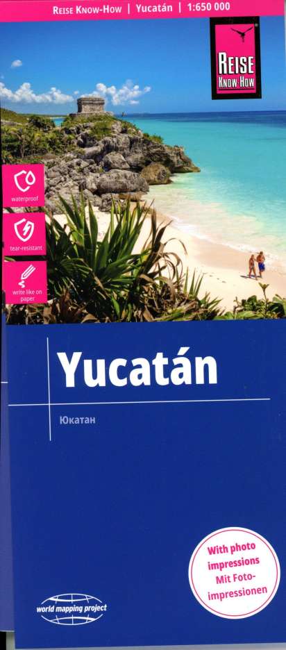 Reise Know-How Landkarte Yukatán / Yucatán (1:650.000), Karten