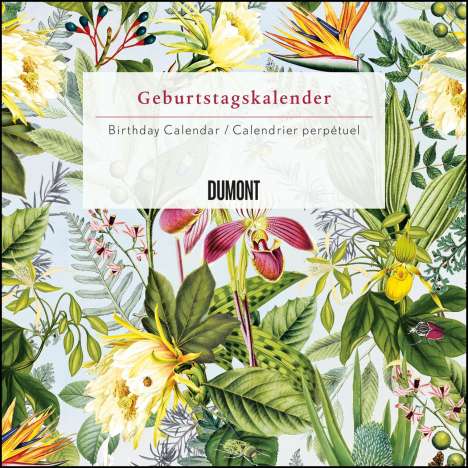 Immerwährender Geburtstagskalender floral - Archive by Portico Designs - Quadrat-Format 24 x 24 cm, Kalender