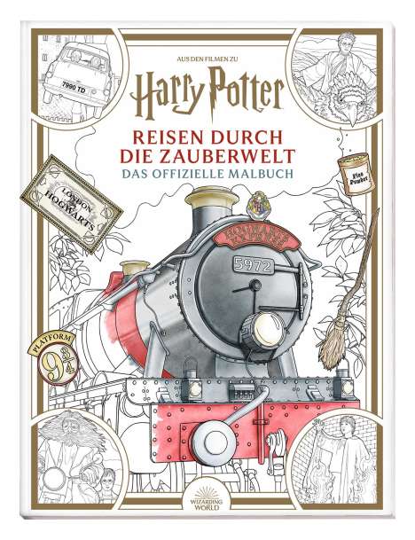 Panini: Aus den Filmen zu Harry Potter: Reisen durch die Zauberwelt - Das offizielle Malbuch, Buch