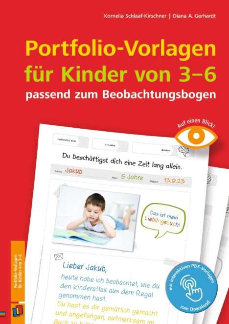Kornelia Schlaaf-Kirschner: Portfolio-Vorlagen für Kinder von 3-6 - passend zum Beobachtungsbogen, Buch