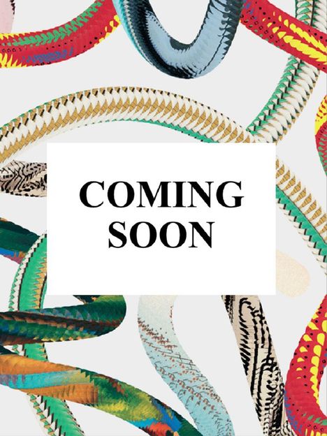 Text: "COMING SOON". Darunter farbige, geschwungene Bänder auf hellem Hintergrund.