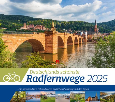 Ackermann Kunstverlag: Deutschlands schönste Radfernwege Kalender 2025, Kalender