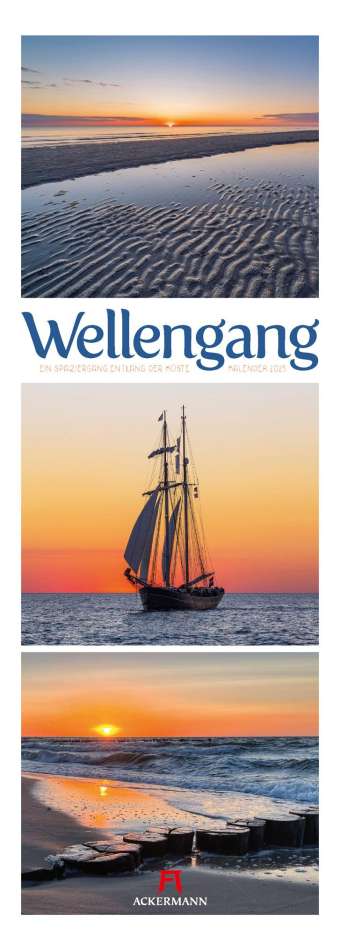 Ackermann Kunstverlag: Wellengang - Ein Spaziergang entlang der Küste Triplet-Kalender 2025, Kalender