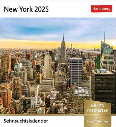 New York Sehnsuchtskalender 2025 - Wochenkalender mit 53 Postkarten, Kalender