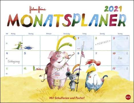 Helme Heine: Helme Heine Monatsplaner - Kalender 2020, Diverse