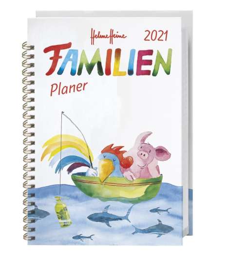 Helme Heine Familienplaner Buch A5 2021, Kalender