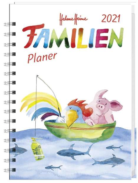 Helme Heine Familienplaner Buch A6 2021, Kalender