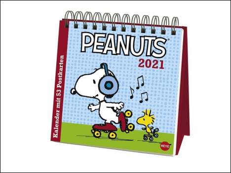 Peanuts Aufstell-Postkartenkalender - Kalender 2021, Kalender
