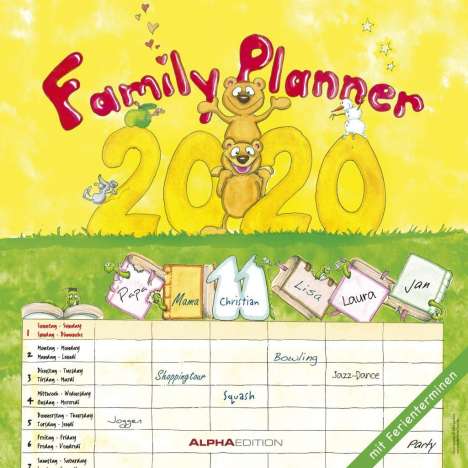 Familienplaner 2020 Broschürenkalender, Diverse
