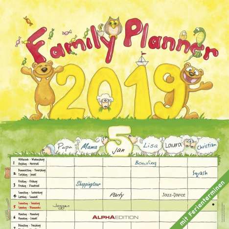 Familienplaner 2019 Broschürenkalender, Diverse