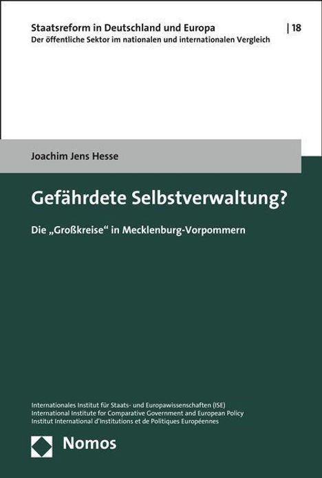 Joachim Jens Hesse: Hesse, J: Gefährdete Selbstverwaltung?, Buch