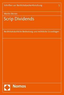 Martin Berner: Berner, M: Scrip Dividends, Buch