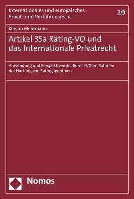 Kerstin Mehrmann: Mehrmann, K: Artikel 35a Rating-VO, Buch