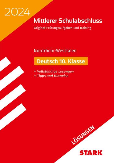 STARK Lösungen zu Original-Prüfungen und Training - Mittlerer Schulabschluss 2024 - Deutsch - NRW, Buch